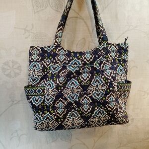 Vera Bradley Blue and Green Patterned Shoulder Bag